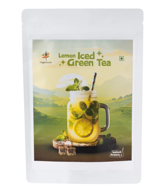 Instant Lemon Iced Green Tea Powder | Detox Refreshing Flavour | Ready-to-Mix Cold Green Tea Drink | Perfect Summer Beverage
