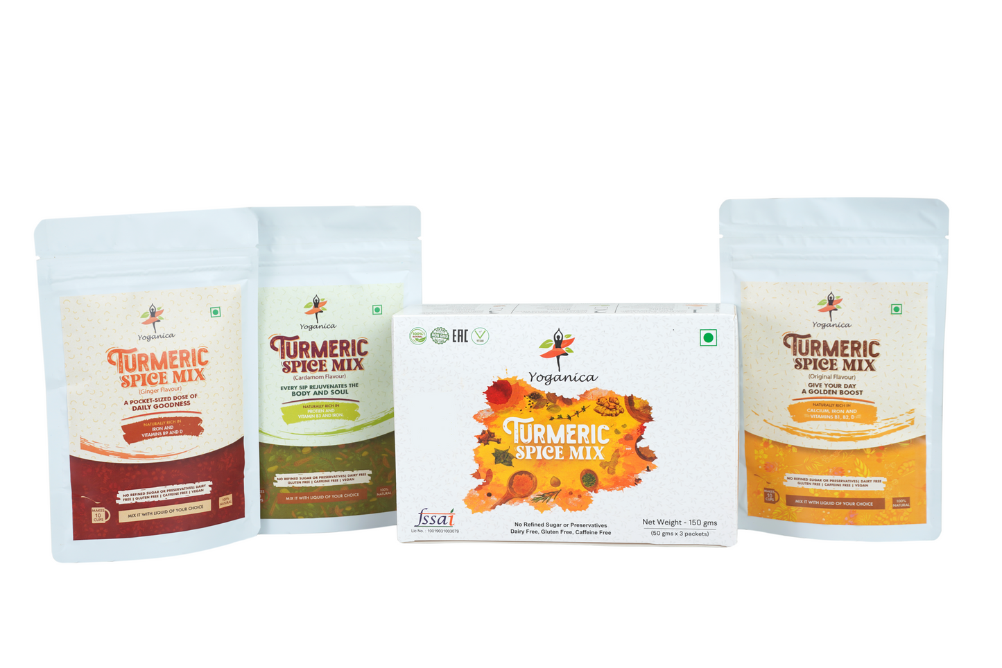 Turmeric Spice Mix Blends : 3 Flavors x 50g Each