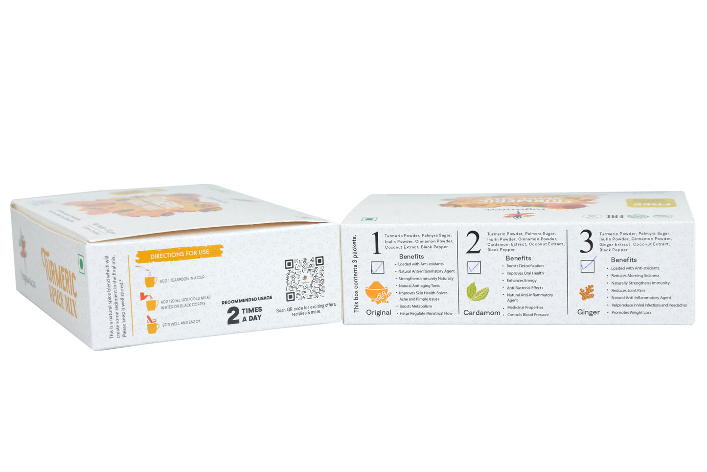 Turmeric Spice Mix Blends : 3 Flavors x 50g Each