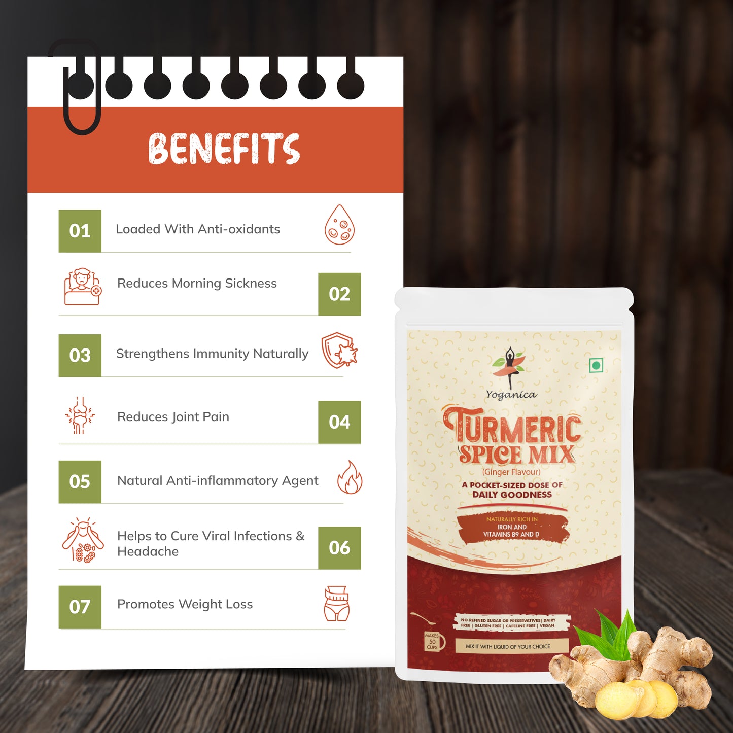 Turmeric Spice Mix Blend with Ginger Extract